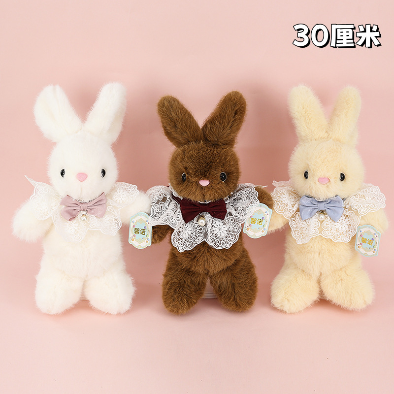 Cute and adorable little rabbit plush toy, sweet and ear-hanging rabbit, fresh and cute birthday gift, rabbit figurine pic 22