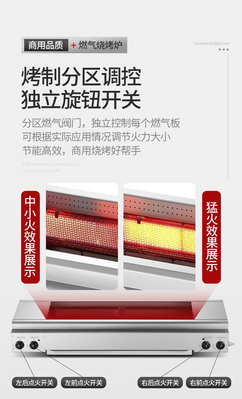 Commercial smokeless electric/gas barbecue grills, hotel and restaurant barbecue, oyster and skewer grilling machines, and street barbecue equipment pic 9