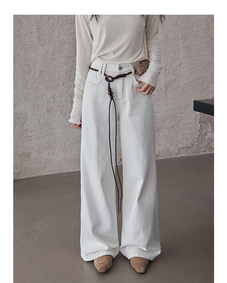 【 Denim Simple】 Ge Ming Korean Commuter straight-leg jeans for Women 2025 Autumn New Style Long Pants N732C pic 24