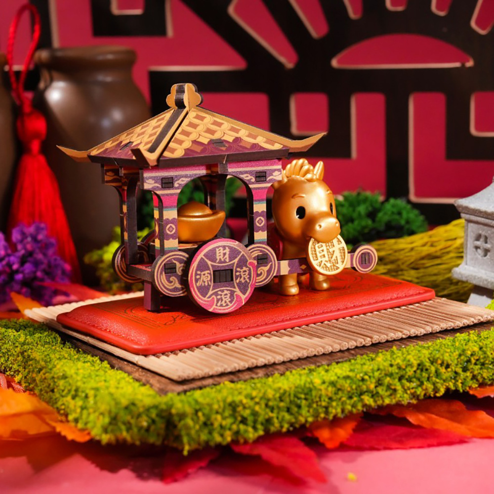 镇澜宫2026年马年新款运富马金属摆件运财马摆件木马摇马玩具详情2