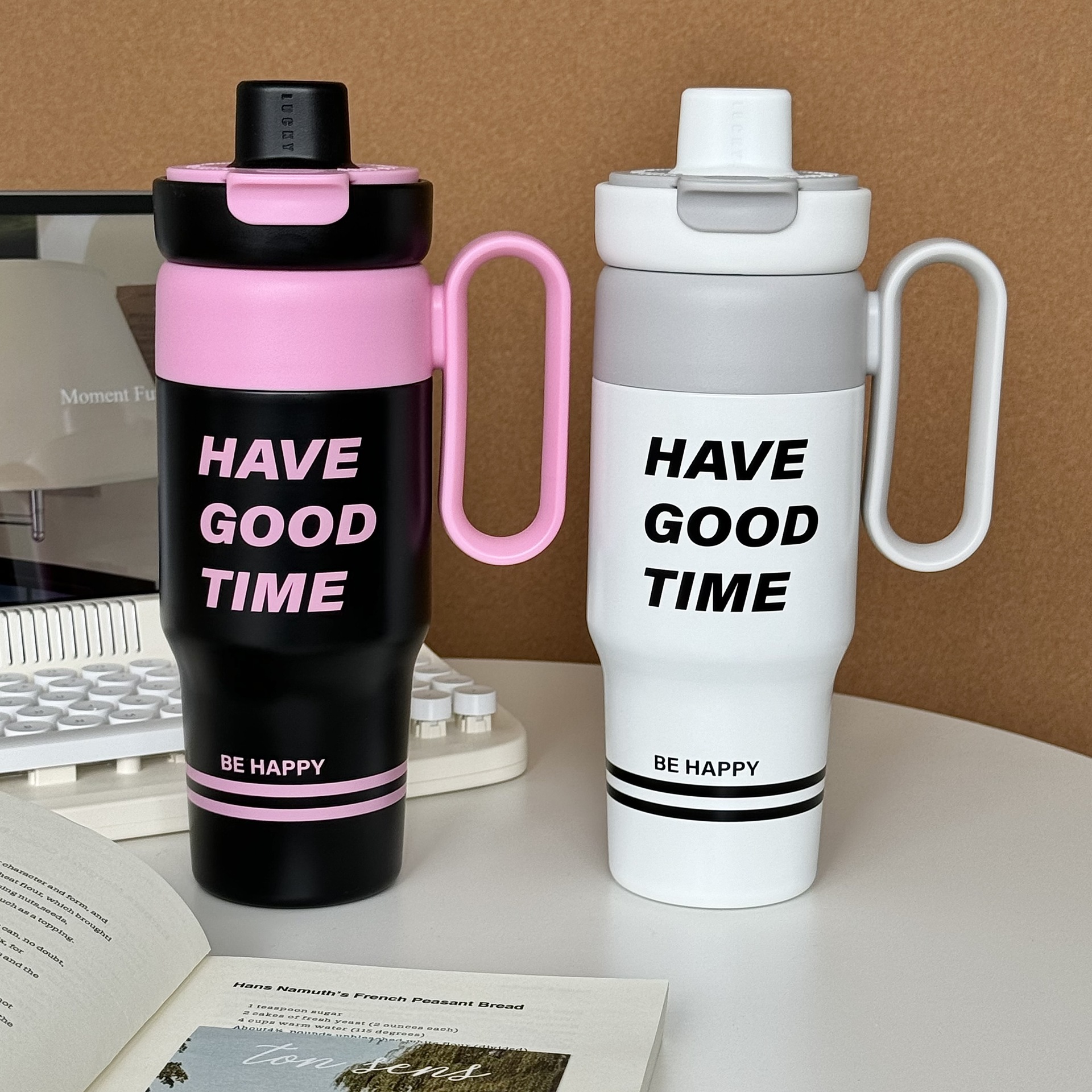 新款花语双饮保温杯女大容量冰霸杯学生高颜值茶漏不锈钢水杯子详情8