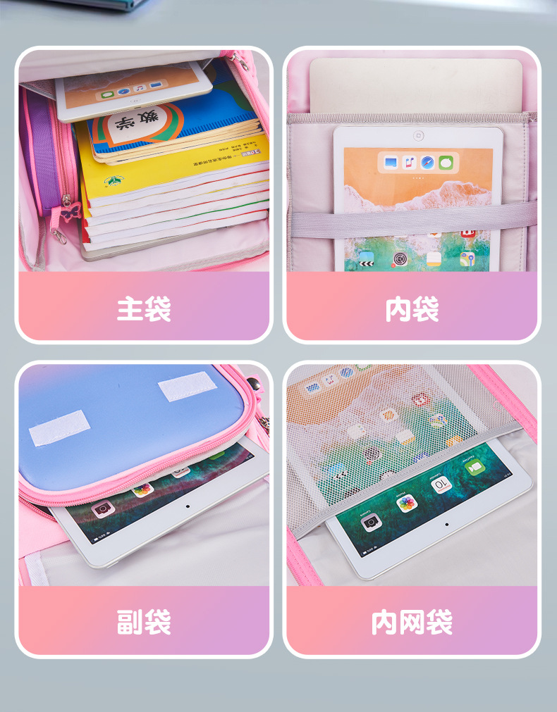 识汇小学生书包一二三到六年级女生儿童女童防水减负护脊2025新款详情5