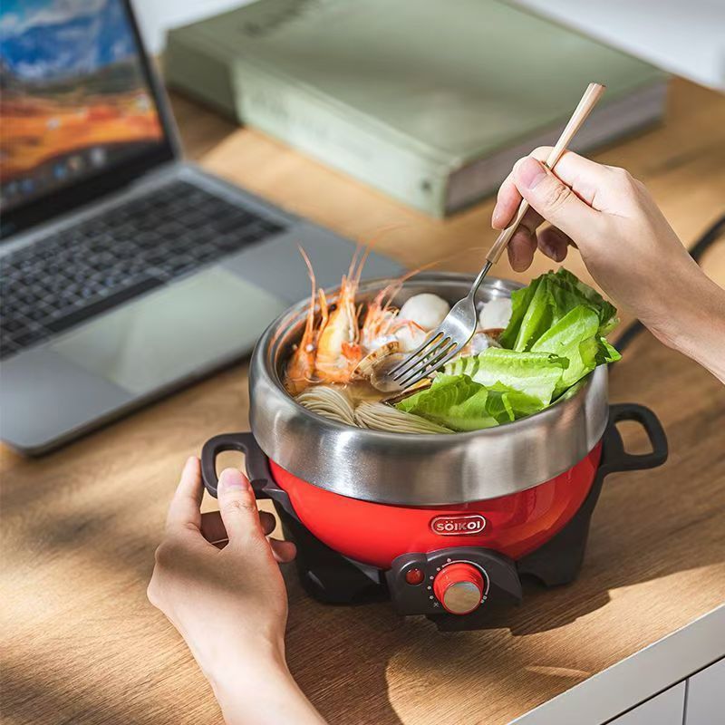 SOIKOI司崎库电煮锅五件套多功能双人轻食乌龟锅电热电炒锅蒸煮锅详情1