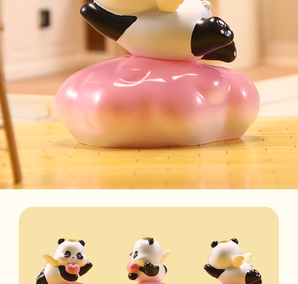 熊猫爱心元宝小夜灯摆件灯可爱护眼卧室床头灯睡眠灯互动拍拍夜间详情9