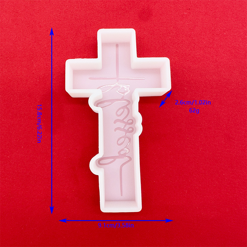 胖鬼手尺子车载香薰蜡烛硅胶模具diy靴子大十字架树脂滴胶模具详情4