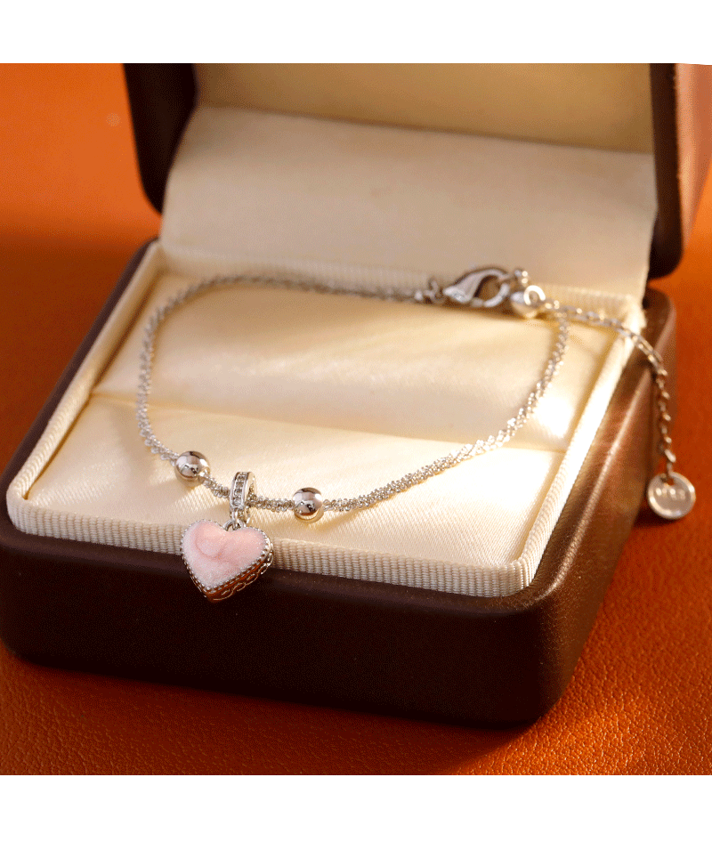 Hyacinth轻奢小众天然母贝爱心吊坠配饰手链女2025年新款潮送女友闺蜜礼物详情7