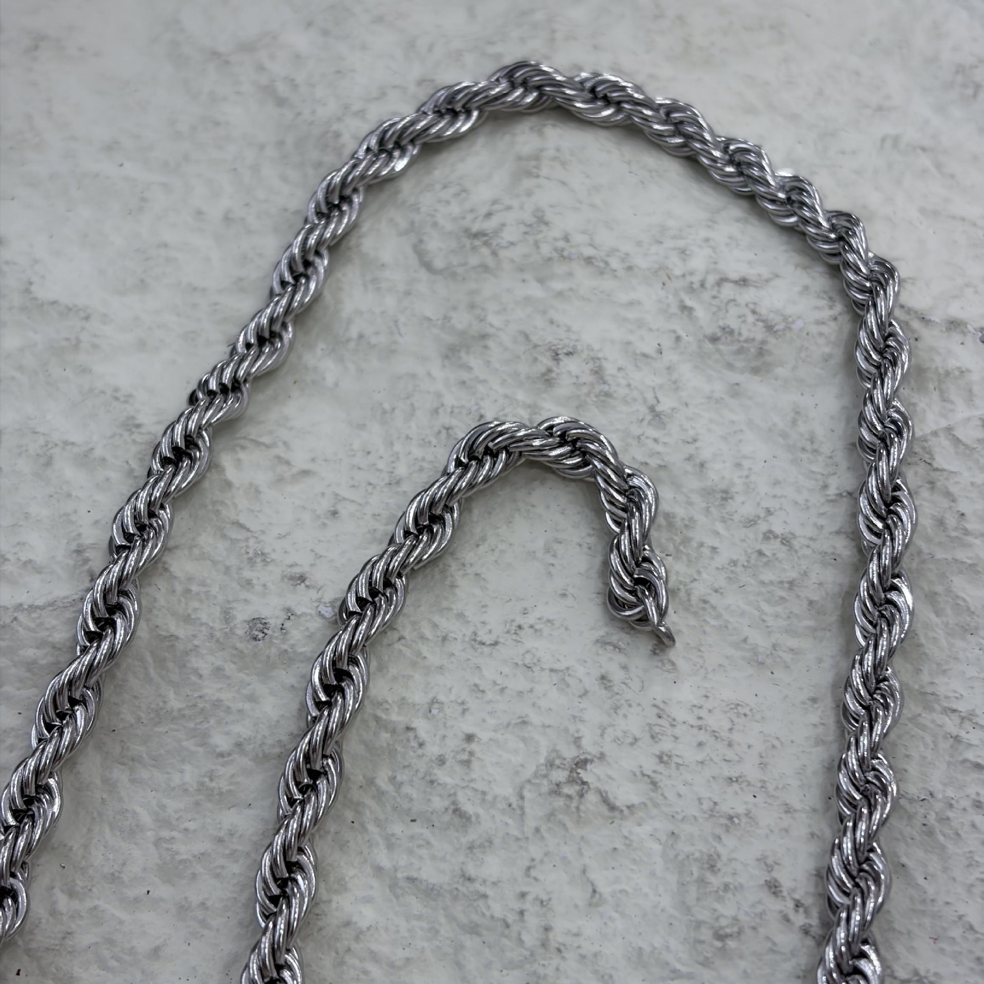 Metal twist chains, stainless steel twisted ropes, twist chains, jewelry accessories, bracelets, necklaces, semi-finished chains, multiple specifications pic 5