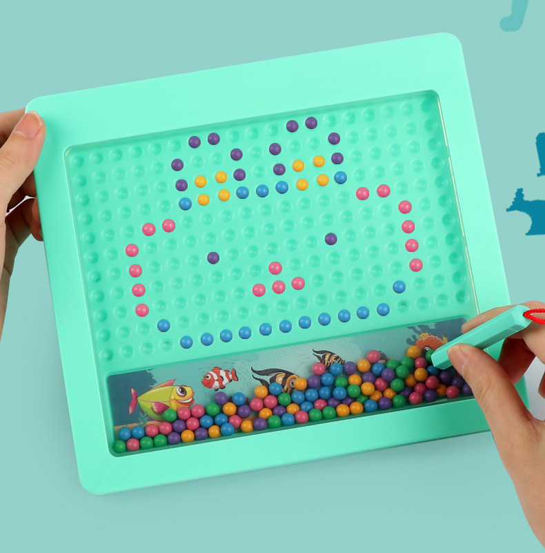 儿童趣味磁力棋早教颜色认知DIY图案磁吸运笔画板益智玩具批发详情4