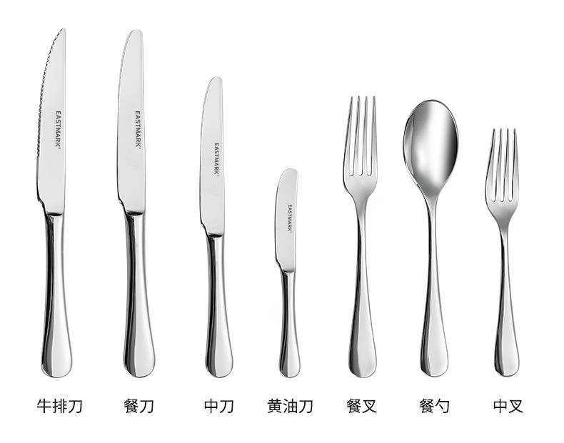 高品质304不锈钢餐具餐勺餐刀叉子牛排刀酒店西餐具现货礼盒详情4