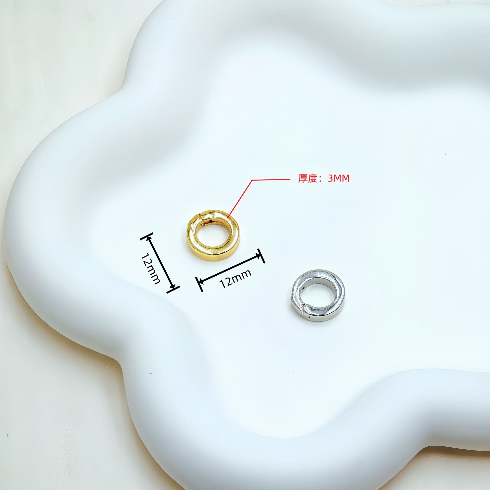 diy铜镀18K真金手工异型龙虾扣饰品配件批发 保色万能扣串珠手链详情43