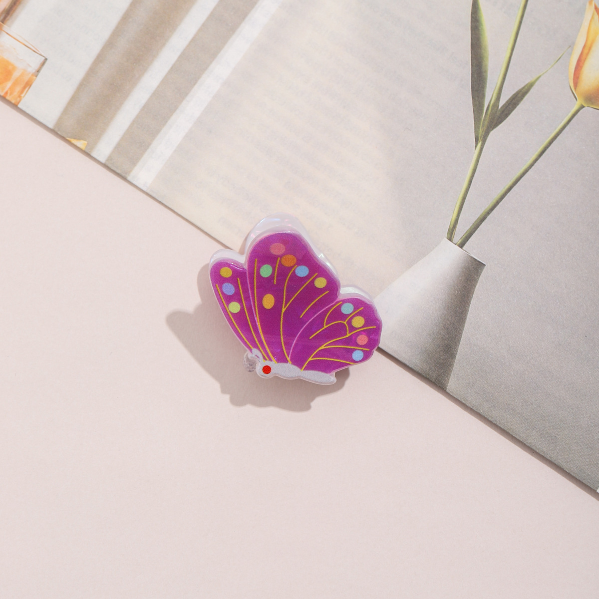 新款可爱昆虫系列发抓蜗牛蝴蝶蜜蜂瓢虫侧边刘海碎发夹女头饰设计详情7