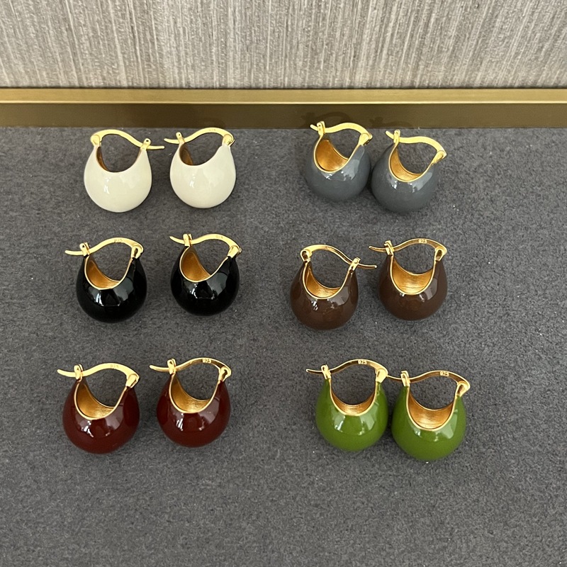 中式复古珐琅滴釉圆球耳环女轻奢高级感配饰小众925大气耳扣耳详情3