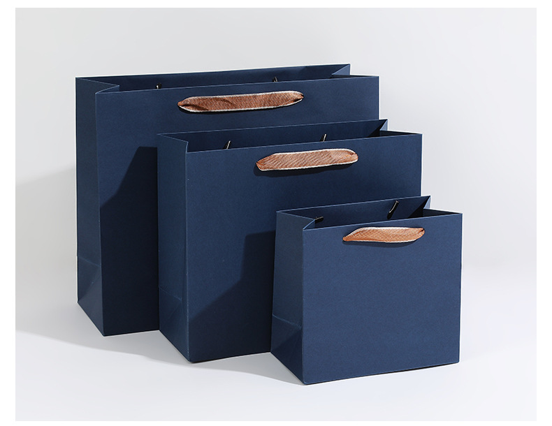 Gift bags in stock, simple style solid color paper bags, company exhibition and sales event, gift packaging bag manufacturer wholesale pic 8