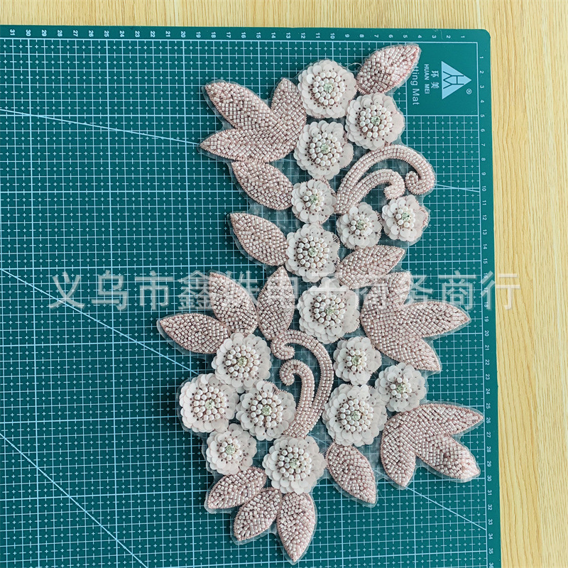 立体个花轻奢服装衣服领花胸花辅料花朵刺绣贴花对花衣服花边详情12