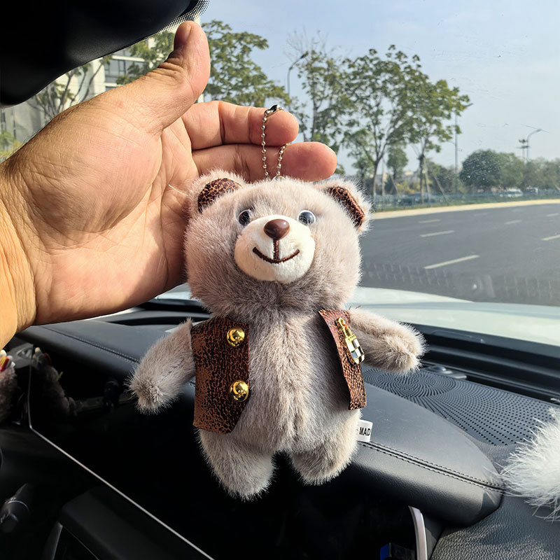 Cute plush toy pendants, horse clips, bear doll bags, hanging decorations, keychains, little bear event gifts, claw machine dolls pic 9