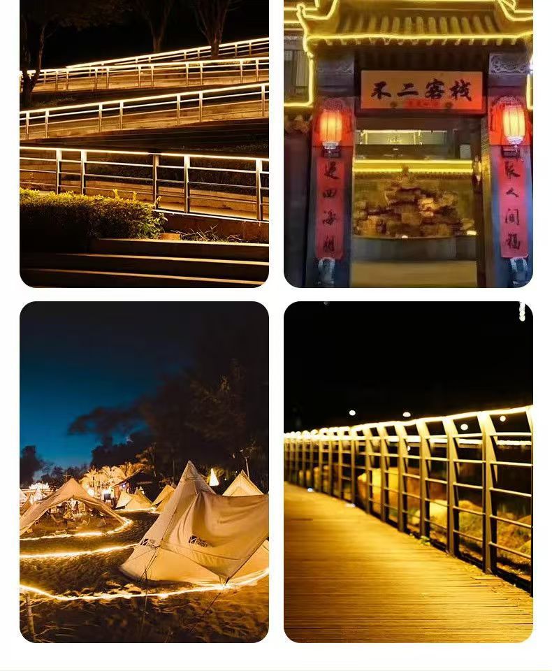 新款太阳能COB灯带户外防水超亮庭院阳台花园氛围灯别墅屋檐灯条详情21