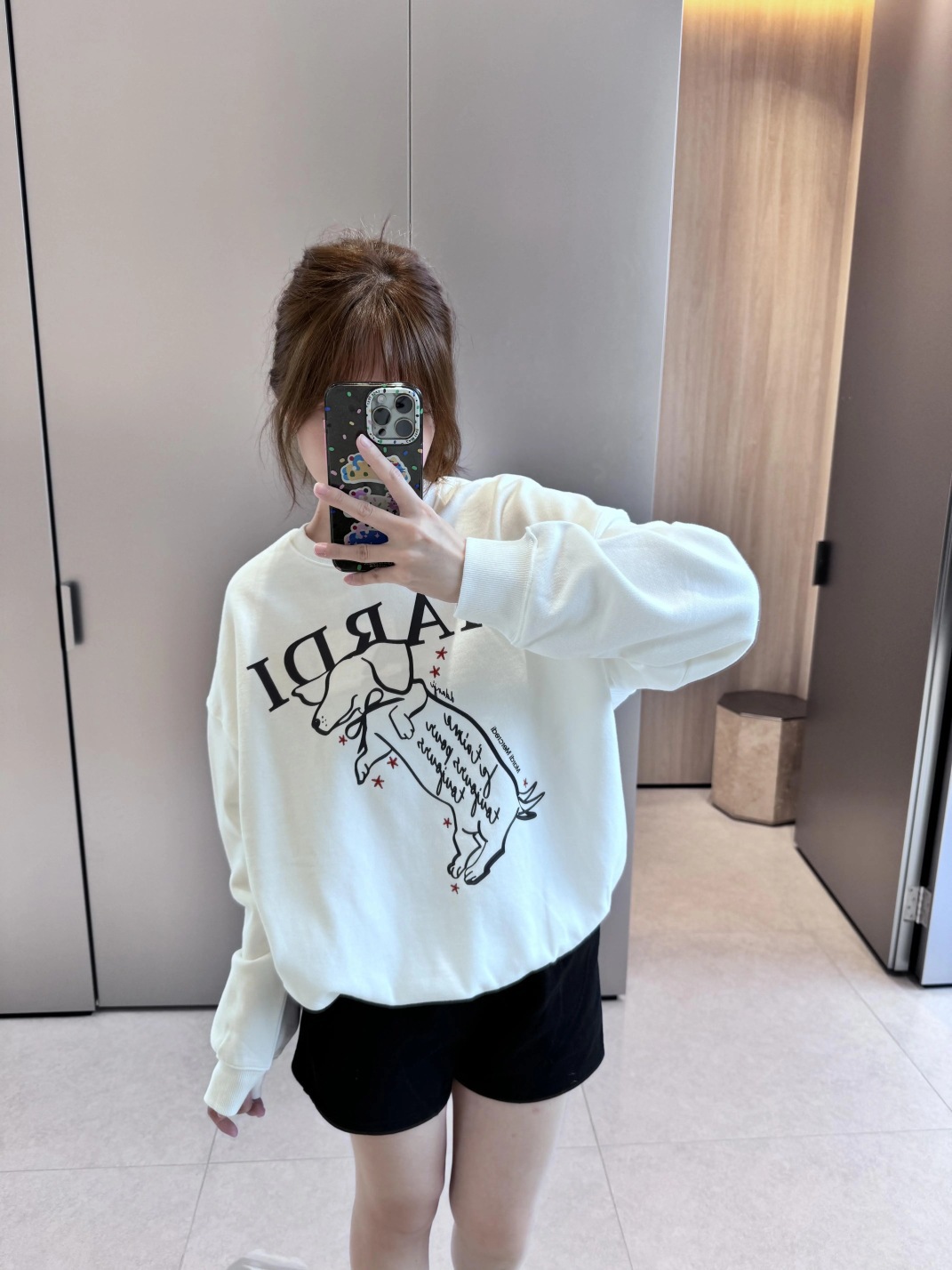 现货韩国潮牌Mardi卫衣女小雏菊24新款印花圆领上衣一件代发详情6