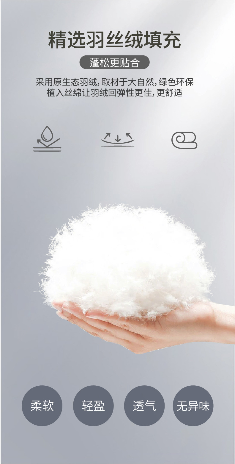 枕头批发纤维酒店枕芯宾馆单人中低高护颈枕头不塌陷床上用品靠枕详情7