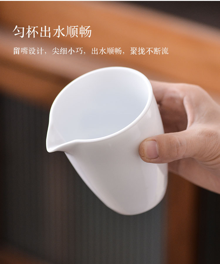 Travel tea set, portable Dehua white porcelain Gongfu tea set, business trip express cup, gift tea cup, can be printed with logo pic 12