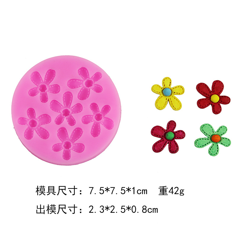 A variety of small flower, cherry blossom, peach blossom and rose molds, silicone molds, chocolate gypsum epoxy resin car scented candle molds pic 3