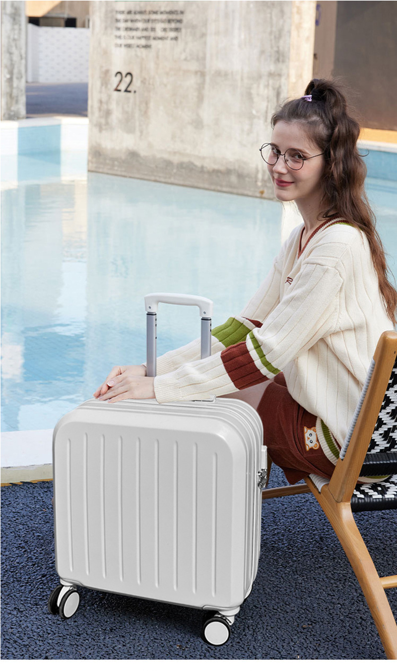 A 18-inch multi-functional small mother-and-child suitcase for women, a gift handle suitcase, a travel password suitcase with logo printing pic 15