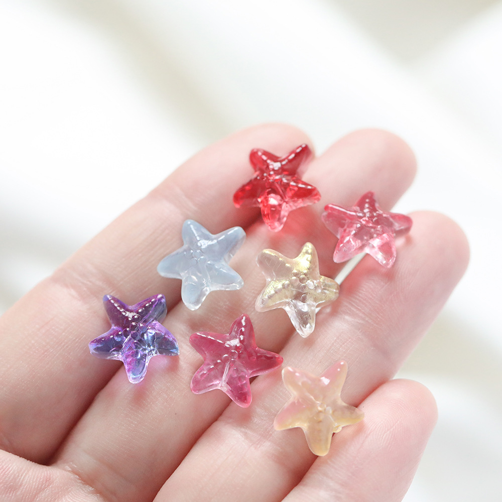 New product: approximately 15mm glass starfish beads, scattered glass bead holes, 1mm handcrafted diy bracelet, necklace and accessory pic 12