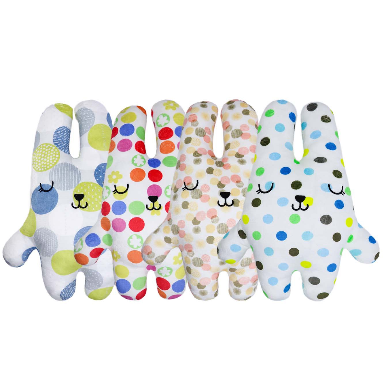 卡通兔子印花条纹抱枕儿童暖手靠枕宝宝安抚绒毛玩偶布艺公仔陪伴玩偶详情7