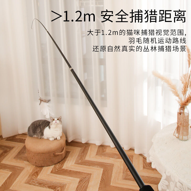 厂家直销伸缩逗猫棒四节伸缩加长款猫玩具宠物用品现货批发详情8
