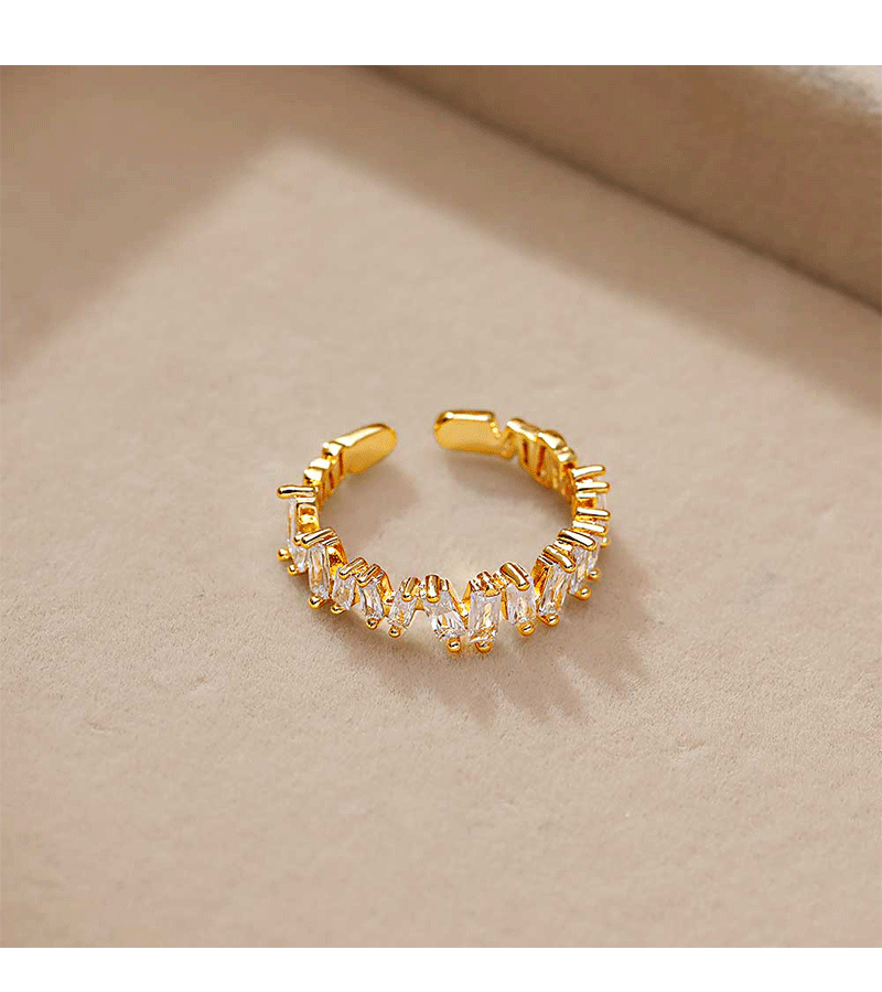 Hyacinth anillo mujer luz lujo superflash zirconita anillo abierto chic personalidad anillo versátil coreano influencers pic 5
