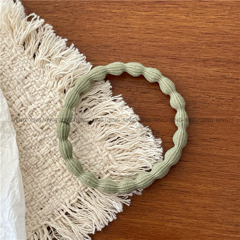 Ladylike style, gentle color series, colorful towel loops, hair bands, new daily basic leather bands, ponytail hair ties pic 20