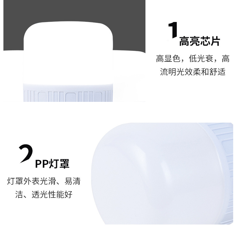 led节能灯泡E27螺口B22卡口超亮护眼白光家用工厂车间超亮大功率详情15