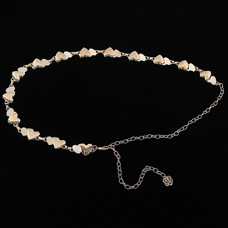 新款爱心腰链女款高级感百搭装饰金属裤链女士时尚休闲腰饰品批发详情44