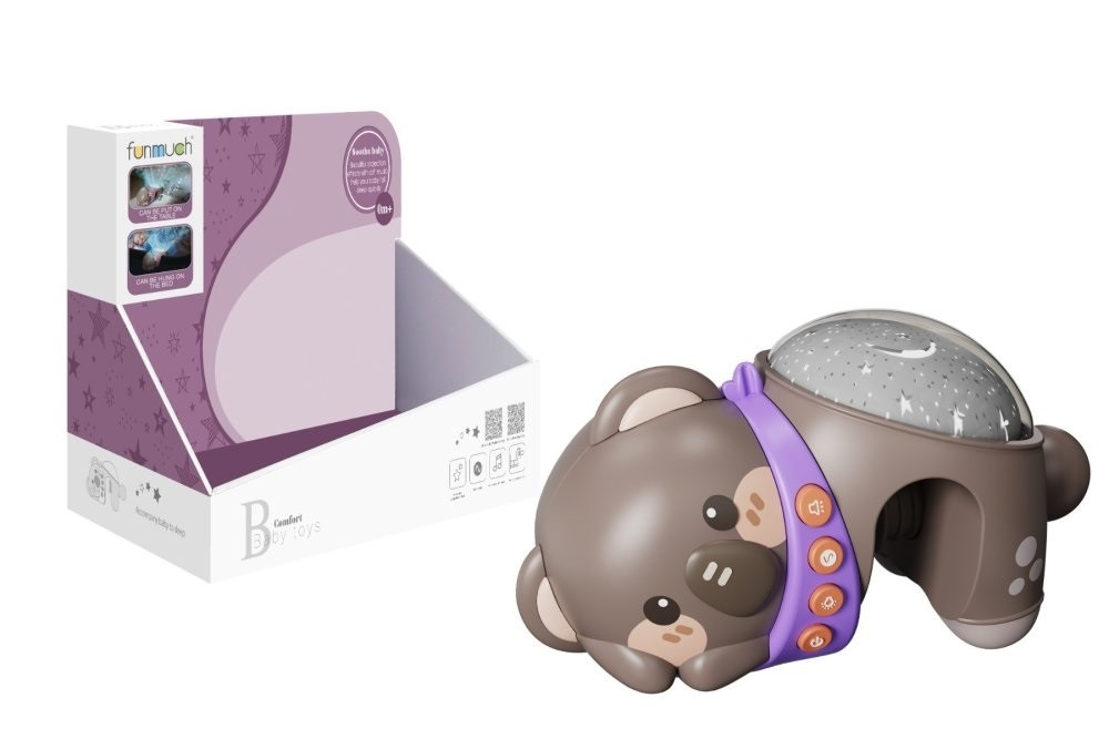 Cross-border infant early education toys, sleeping projection lamp, cartoon animal night light, bed bell simulation model, infant and toddler soothing lamp pic 10