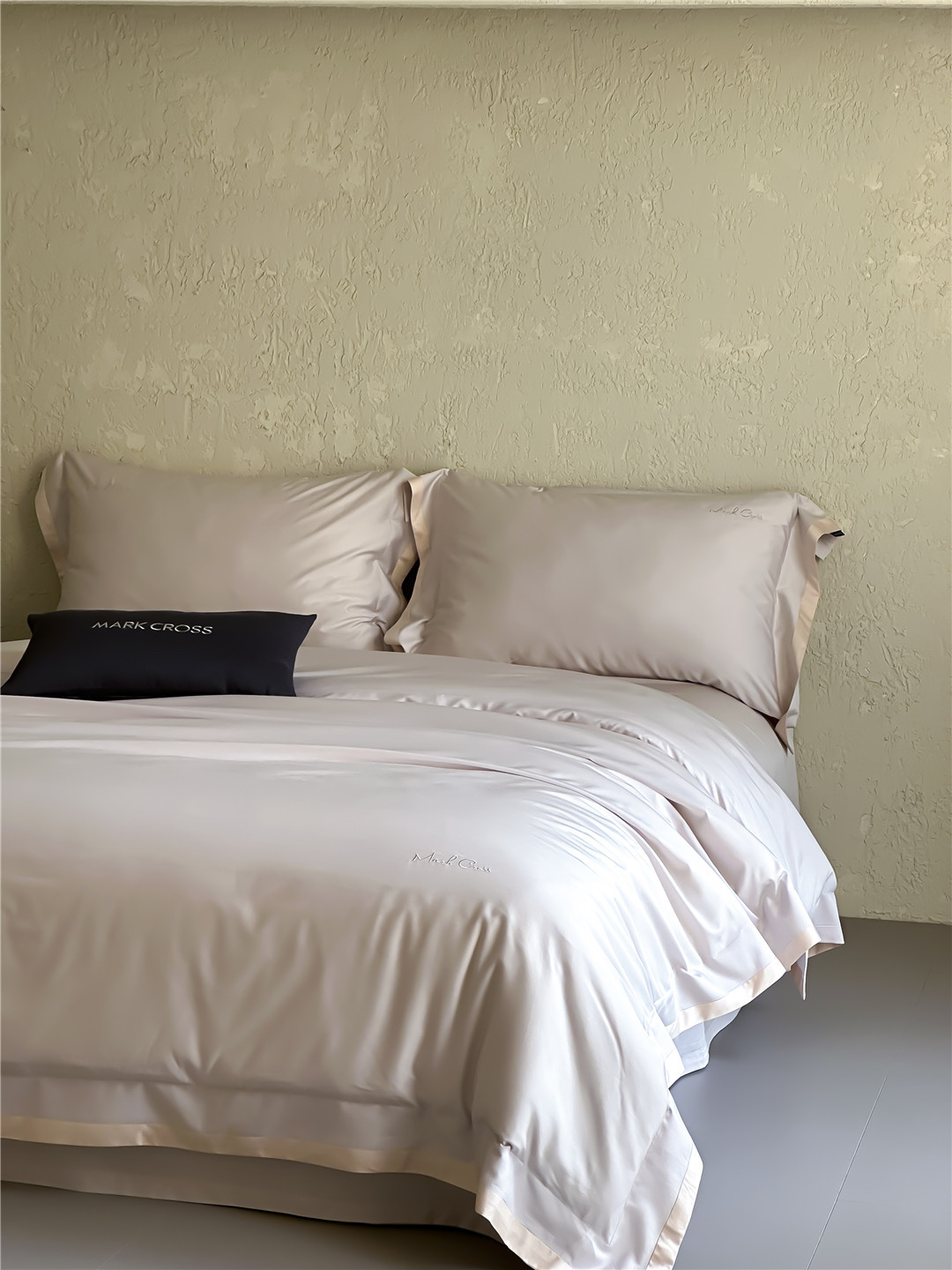Minimalist style 100-count ultra-fine denier Tencel cotton four-piece set, high-end and silky smooth naked sleeping grade bedding pic 46