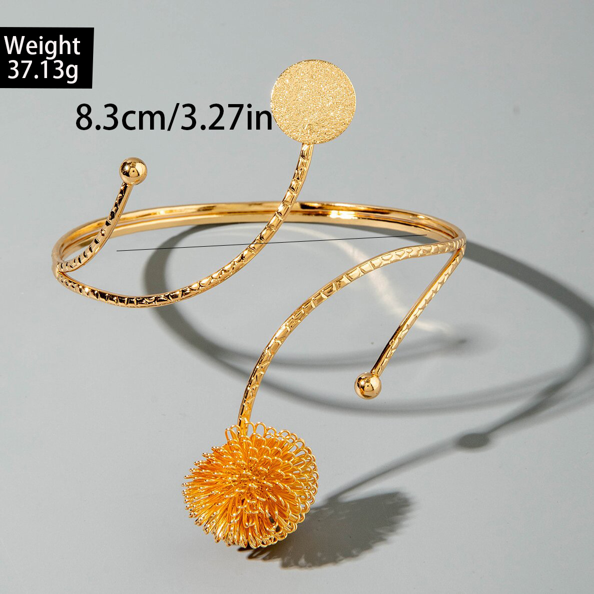 亚马逊跨境个性冷淡风海星手臂镯线条计感蝴蝶环形开口臂镯女详情45