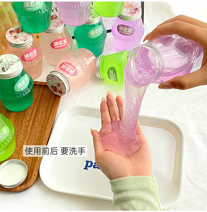 网红直播水晶泥解压起泡胶不粘手抱抱奶液态泥网红瓜尔胶摆摊玩具详情9