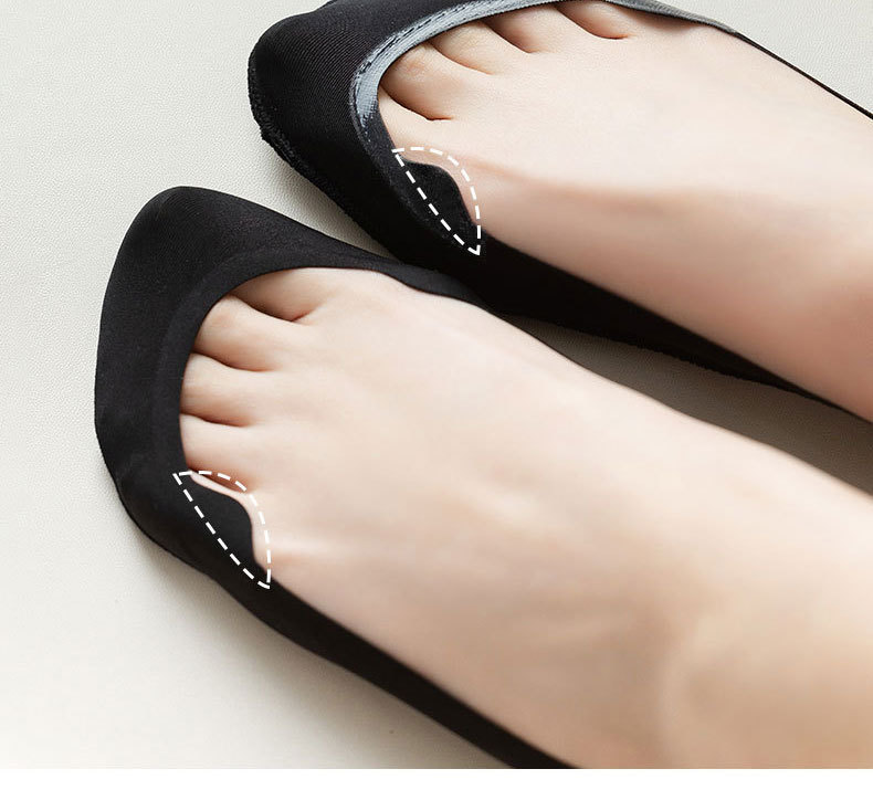 短袜子女夏季薄款防滑不掉跟冰丝袜高跟鞋护趾浅口隐形袜船袜女详情6