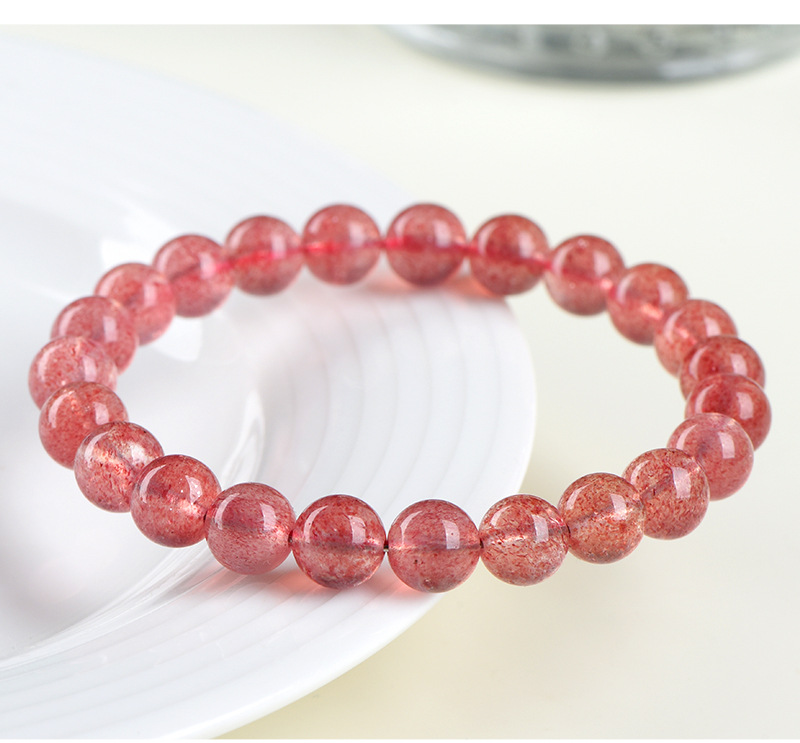 Jiuya Crystal Natural Strawberry Crystal loose Beads Round Beads semi-finished DIY jewelry accessories Factory Direct Sales pic 16