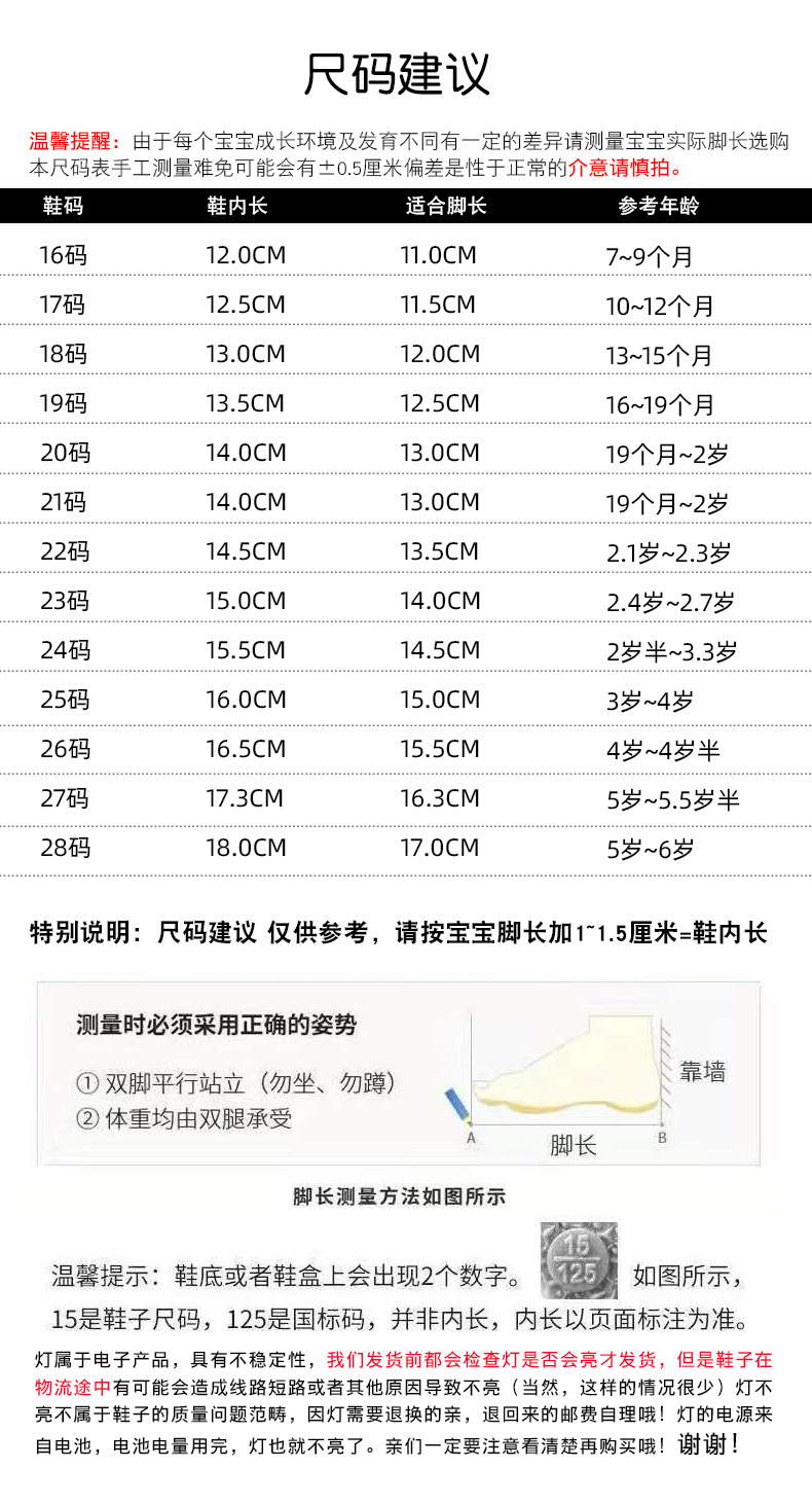 大脸猫儿童运动鞋2024春秋新款亮灯鞋子1-6岁5男女宝宝小白鞋软底详情12