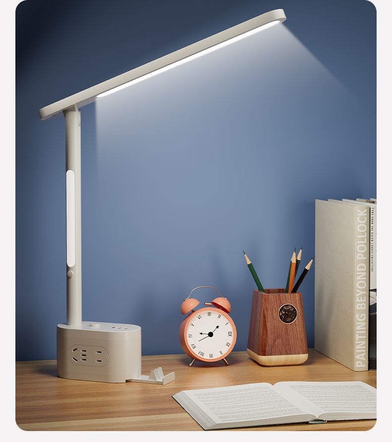 Xiaomi Youpin Home eye-protecting desk lamp, student reading desk, bedside multi-functional desk lamp with socket pic 18