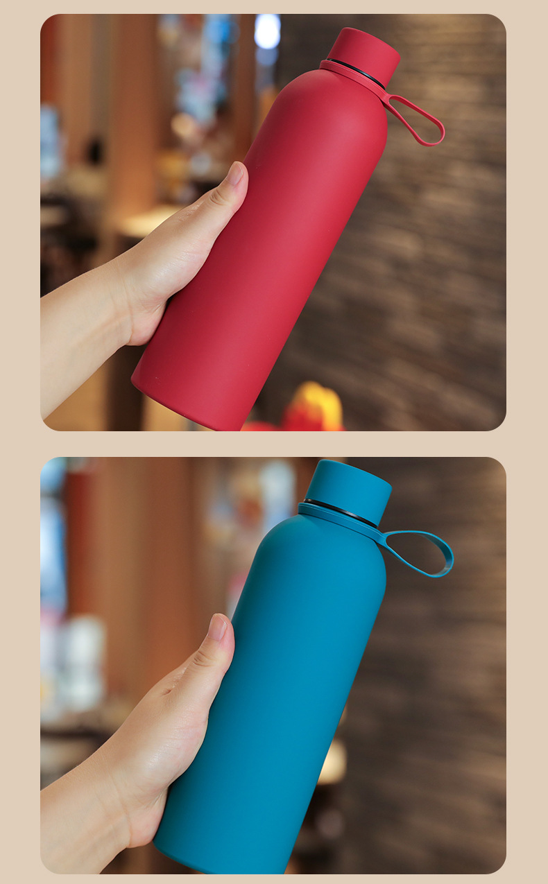 大容量304不锈钢小口瓶保温杯 运动水壶 车载便携磨砂水杯750ml详情15