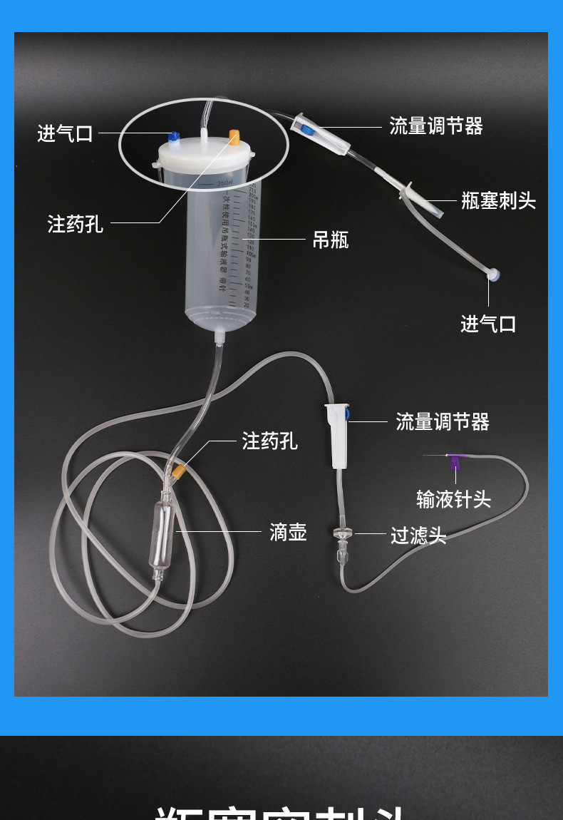 输液壶 250ml宠物医院耗材浇花一次性输液营养吊瓶器果木点滴吊桶详情3