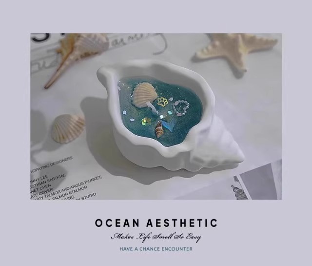 情人节必备【新人0.01包邮】高级海洋香薰蜡烛海螺款氛围香薰香氛详情3