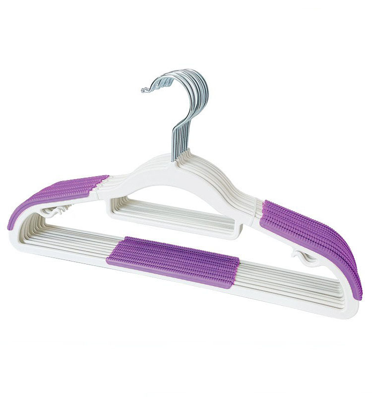 家用晾衣架挂衣衣橱无痕防滑衣服架防衣柜肩角双位批发干湿两用详情9