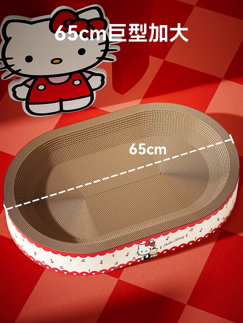 猫咪联名款巨无霸椭圆猫抓板玩睡一体超大猫玩具耐磨耐抓宠物用品详情3
