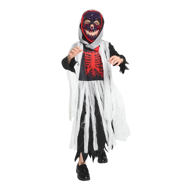 万圣节恐怖骷髅头披风斗篷服装道具鬼屋表演死神吓人鬼衣服B-0299详情4