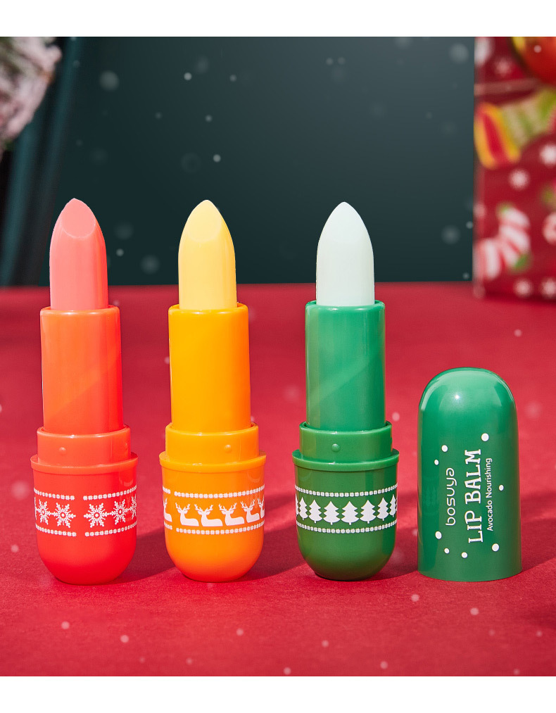 【 Cross-border Exclusive 】bosuya Christmas Lip Balm Set: Exfoliating, Reducing Lip Lines, Hydrating and Moisturizing Lip Balm pic 17
