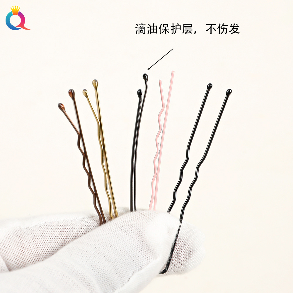 Wholesale of Qiyue Classic black straight clips, durable lacquered hair clips, braided hair clips, broken hair bangs clips and side clips pic 39
