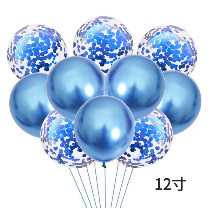 12-inch sequined latex balloon set, a popular birthday party decoration, transparent oversized balloons, party decoration balloons pic 8