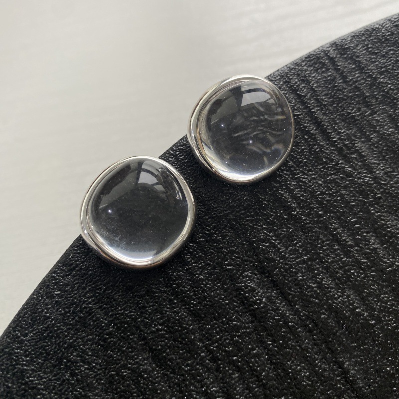 小众设计异白水晶吊坠项链耳环女夏轻奢高级感气质百搭锁骨毛衣链详情6